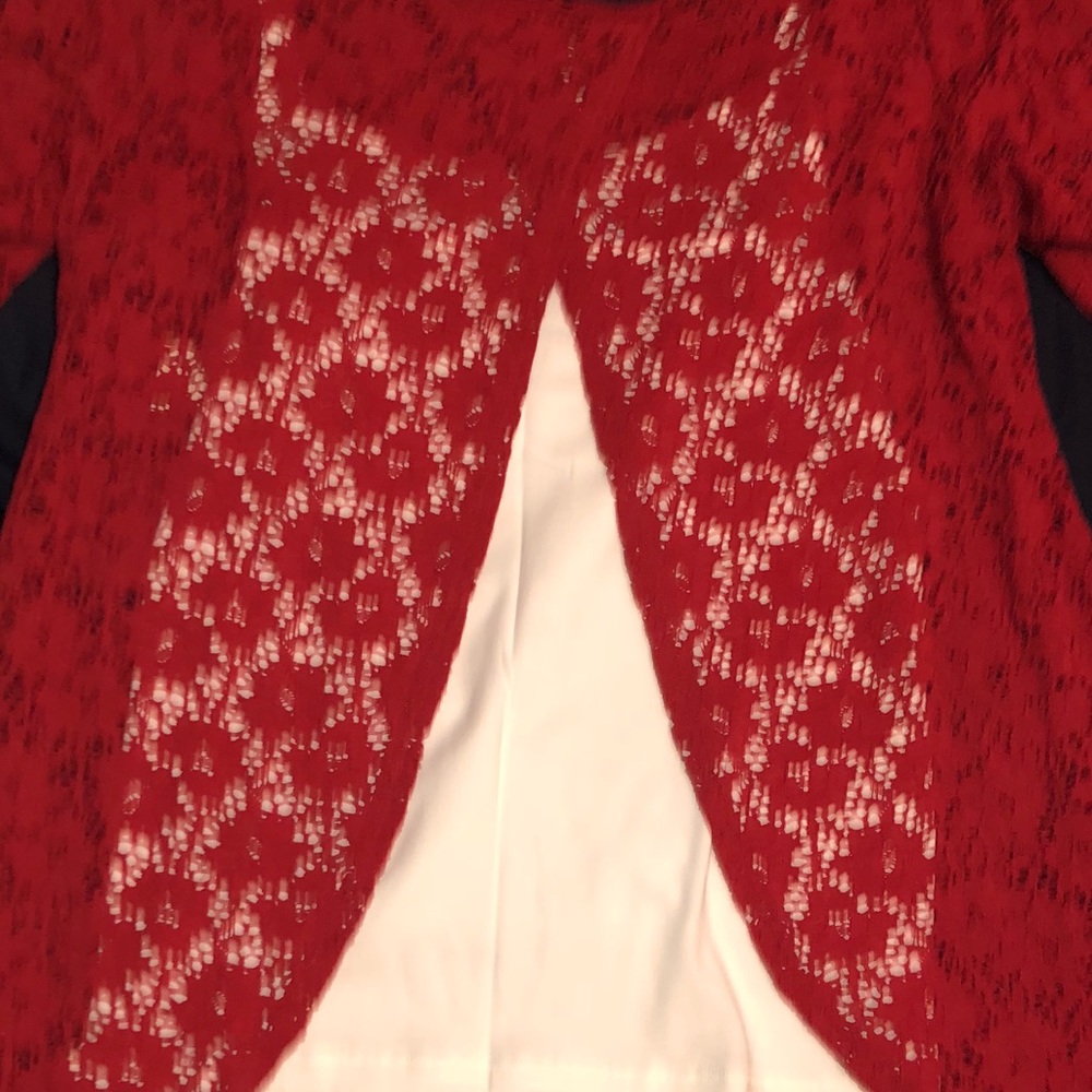 🌹Red Open Back Top